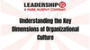 Understanding the Key Dimensions of Organizational Culture